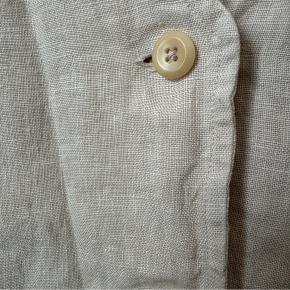 NWT Size XL Tan vneck Sleeveless Button Down Pockets Linen Vest - Mate the Label - Picture 10 of 15